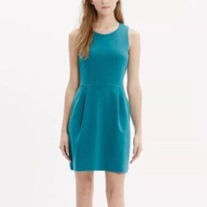 Madewell Verse Dress Fit and Flare Teal Green sleeveless mini Women's size XS